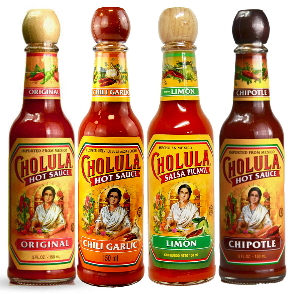 Cholula Sauce Collection Chipotle, Garlic and Chilli, Limon